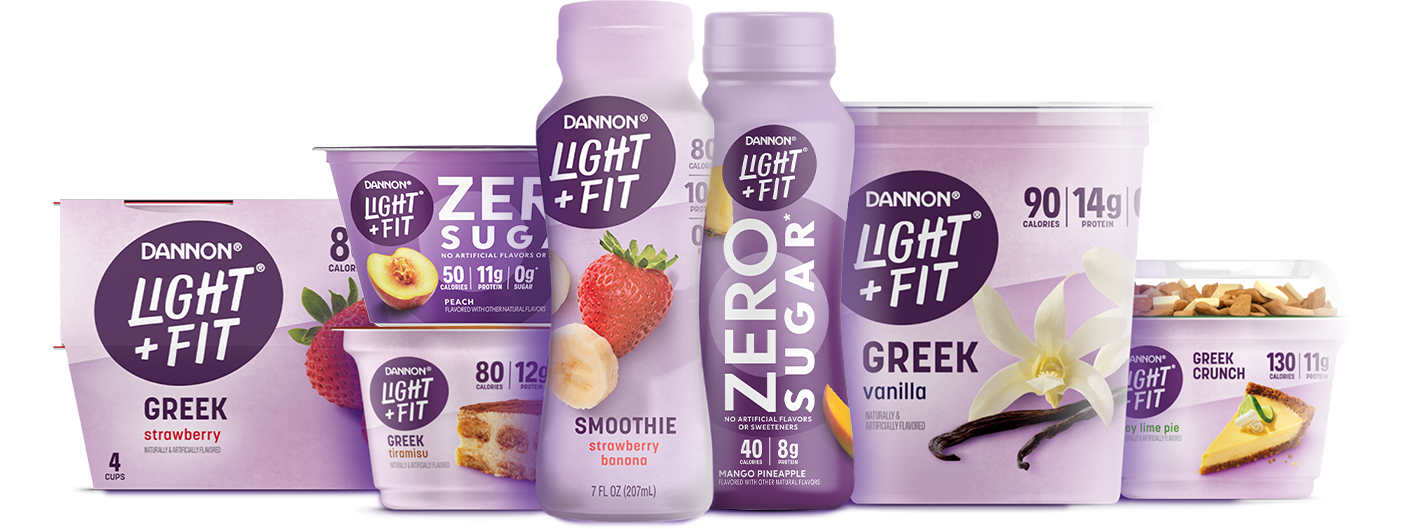 Light + Fit Nonfat Yogurt, Strawberry 5.3oz Wholesale - Danone