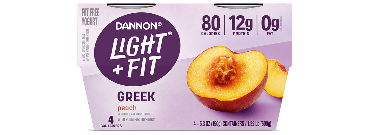 Light + Fit Peach Nonfat Greek Yogurt