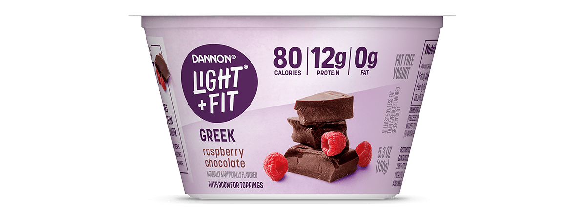 Light + Fit Raspberry Chocolate Nonfat Greek Yogurt